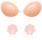 MELLIEX Strapless Backless Invisible Bra - Reusable Push Up Silicone Bra for Women, Pink, B Cup: 36A, 38A, 32B, 34B