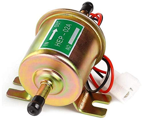 CarBole 12V Pompe à Carburant Électrique (4-7PSI),Pompe à Essence Universel,HEP-02A,Convient pour l’essence et le Diesel,Compatible avec Toutes Sortes de Machines