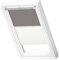 VELUX Original Dachfenster Duo Verdunkelungsrollo für C04, Grau, mit weißer Führungsschiene