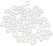 50pcs Acrylic Linking Rings, Plastic Chain Links Transparent Link Connectors for Jewelry DIY Craft Making