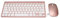 Juego de Teclado Y Mouse Inalámbricos Delgados, Combo de Teclado USB Inalámbrico 2.4G Y Mouse Silencioso, 78 Teclas, Adecuado para los Sistemas Operativos Convencionales.(Oro Rosa)