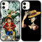 Eouine 2 Piezas Funda para Apple iPhone 11 6.1'' con Anime Zoro Diseño Cover, Antichoque Suave TPU Silicona Protectora Carcasa Animadas Cool Patrón Case para iPhone11