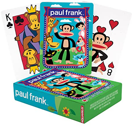 AQUARIUS Paul Frank Spielkarten - Paul Frank Themendeck für Ihre Lieblings-Kartenspiele - Offiziell lizenzierte Paul Frank Merchandise & Sammlerstücke, Mehrfarbig