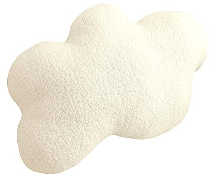 CULASIGN Wolkenkissen, Kissen Wolke Wolkenkissen Kinder Plüschkissen,Dekoratives Kissen für Kinderzimmer Couch Schlafzimmer Sofa (Milchig weiß)