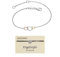 Engelsrufer Set aus 1x Damen Armband mit dreifarbigem tricolor Herz Anhänger aus Sterling Silber, Karabinerverschluss, und 1x Armband Herzflügel aus Edelstahl