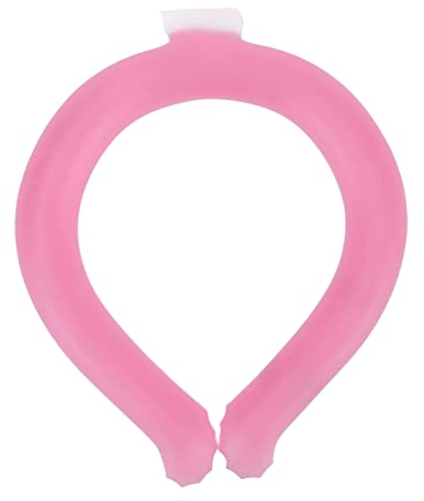 Nackenkühler, Tragbare Kühlende Halswickel, Freihändiger Halskühlschlauch, Langlebiger, Wiederverwendbarer Halskühlring für Sommerhitze (Rosa)