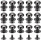 sourcing map 10mm Kugel Kopf Bolzen Nieten Schrauben Rücken 15Pack Rund Kopf Schaltfläche Nippel Niete für Basteln Leder Handwerk Handtasche Gürtel Metallisch Schwarz