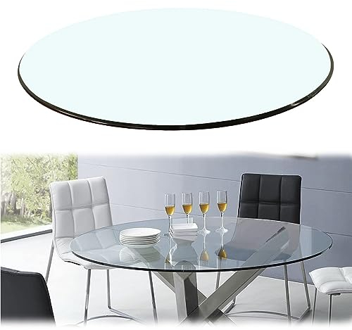 SAGIDAR Tablero Superficie Mesa Redonda Comedor Cristal Mesas Camillas Redondas, 650MM 680MM 700MM para Mesa De Centro, Cristal Redondo Tablero De Mesa Templado De Vidrio Templado Redondas