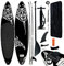 GuyAna Juego de Tabla de Paddle Surf Hinchable Negro Padel Surf Hinchable Tabla Paddle Surf 305x76x15 cm