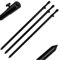 3 Stück Rutenhalter Bankstick Alu 80-140cm 19/16mm schwarz