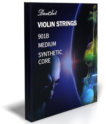 Danchet Violine Saiten 4/4 Full Set Geige Professional Performance Grade Ball End Nylon Wound 901B (inkl. E,A, D, G Saiten)