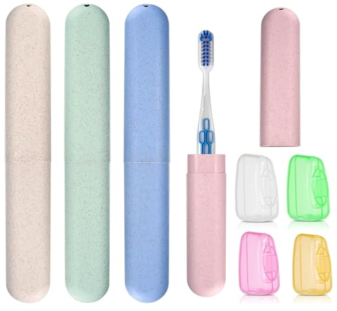 TERJBG 8 Stück Zahnbürsten Etui Zahnbürste Reiseetui, Zahnbürste Hülle Zahnbürstenetui Reiseetui Zahnbürste, Reise Portable Zahnbürste Kopf Abdeckungen Zahnbürste Schutzhülle Für Zuhause (Farbe)