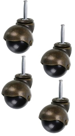 STOBOK Retro Möbelrollen 50mm Drehbar Kugelräder Aus Verschleißfestem Material Möbel Universalräder Für Möbelersatz Und Transport