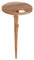 MR. DEKO® Getränkehalter Poole Teakholz | Ablagetisch mit Aufnahme von 1 Flasche und 2 Gläsern | Teak Tisch rund Ø 30 x 63 cm (DxH) | Outdoorzubehör für Balkon, Terrasse, Wintergarten, Garten