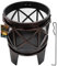 KOTARBAU® Feuerkorb für den Garten rund 42 cm Feuerstelle Feuerschalen & Feuerkörbe aus Stahl in Antik-Rost-Optik Feuerkorb mit Funkenschutz hoch