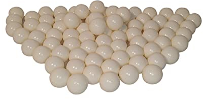100 Bio-Kunststoff Bällebad Bälle aus nachwachsenden Zuckerrohr - Rohstoffen, 6cm Ø, Kindergarten und Gewerbequalität-BB02 (Weiß 01)