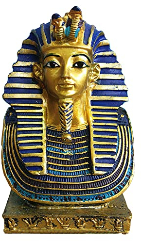 Luxuriöse ägyptische Pharao Tutanchamun-Figur, Kunstharz, Kunsthandwerk, Dekorationen, kleiner altägyptischer Pharaonenkönig, Mumieneinsatz, Artefakt, Reliktstatue