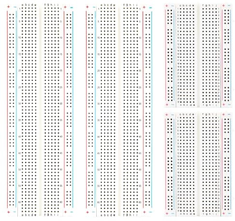 ELEGOO 2PCS 830 Points & 2PCS 400 Points Breadboard Kit Solderless Breadboards for Arduino Bread Boards Electronics for Circuits Projects Prototype Board
