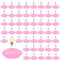 ZITUZY 50 Stück Rosa Schwimmkerzen, Unparfümierte Schwimmkerzen, für Hochzeitspool, Valentinstagbadewanne, Abendessen, Weihnachtsdekoration (Rosa)