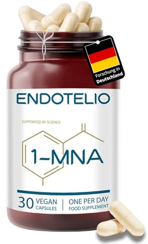 Endotelio 1-MNA, Optimierendes NAD+, Anti Aging, Biohacking-Ergänzungsmittel, Sirtuin-Aktivator, Unterstützung für die Zellgesundheit, 30 Kapseln
