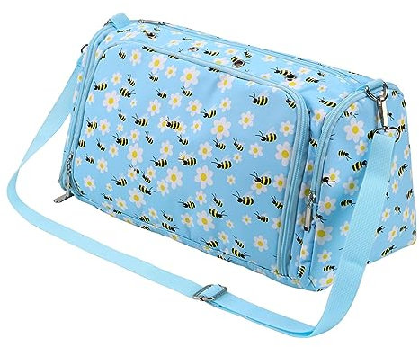 Meiliyizu Häkeltasche, Garnaufbewahrungstasche, Stricktasche, verstellbarer Schultergurt für Häkelnadeln, Strickprojekte und Zubehör