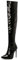 Stivali da Donna sopra al Ginocchio Punta a Punta Stivali Alti in Pelle Verniciata Tacco a Spillo 12CM,Nero,46 EU