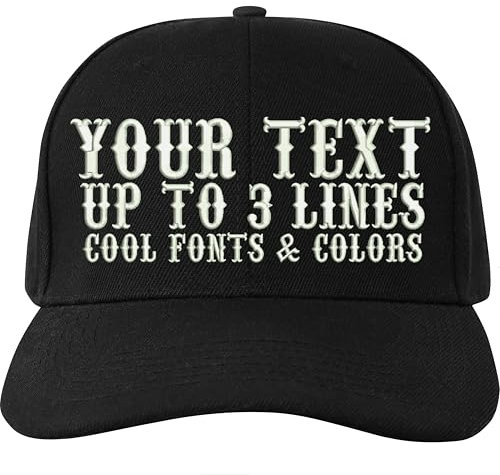 PERSOGO Personalisierte Snapback Kappe Mit Name - Baseball Cap Mit Wunschtext - Verstellbare Urban Basecap für Herren/Damen