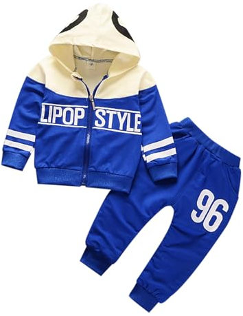 Generisch Trainingsanzug Kinder Unisex - Jungen Kleidungs Gesetztes Jacke Mit Kapuze + Sporthose Niedliche Kinderanzüge Trainingsanzug Sportsanzug Sportbekleidung Jungen MäDchen FüR 3-14 Jahre Alt