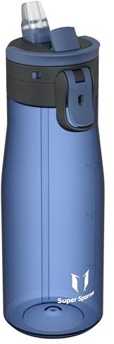 Sparrow Water Bottle 1L - One-Tap TouchFlow Drink Bottle with Straw - Non-Toxic - BPA Free Tritan Drinking Bottle - Leak Proof & Sustainable for Sports, Outdoors