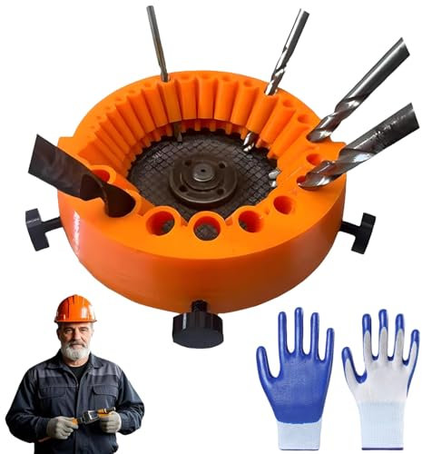 Drill Bit Sharpener Drill Sharpener Machine Power Drill Bit Grinding with A Pair of Gloves Sharpener 2 to 13 Mm Drill Bits for Grinding 125 Mm Grinder