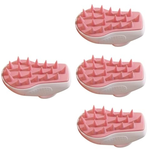 WRITWAA 4 Stück Massage-shampoo Shampoobürste Und Kopfhautpeeling Haarshampoo-bürste Kleines Kopfhautmassagegerät Haarwäscher Zum Waschen Der Haare Kleine Shampoobürste Abs-schale