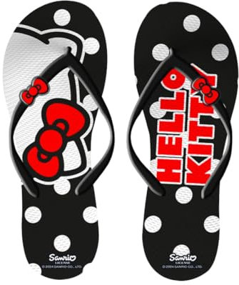 Sanrio Hello Kitty Damen Flip Flops, Zehentrenner Sommersandalen für Mädchen und Teenager, Größe EU 36/37