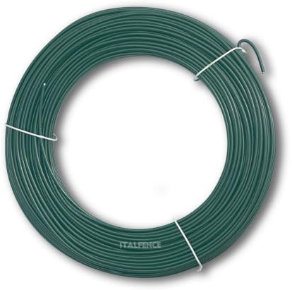 Alambre de hierro plastificado verde para cercados, 100 metros [Ø1,50mm]