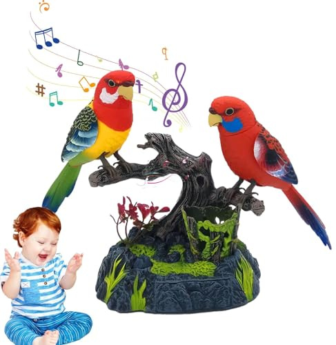 parlante electrónico - Repetidor de Loros Activado por Voz, de estimulación Interactivo, decoración Animada para el hogar del jardín | Novedad Regalo Broma uf
