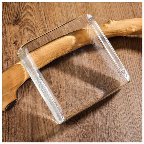 Les briques de verre, Brique de verre architecturale 15 x 15 x 5 cm, bloc de verre transparent, 1 pièce, for cloisons décoratives(Clear-b)