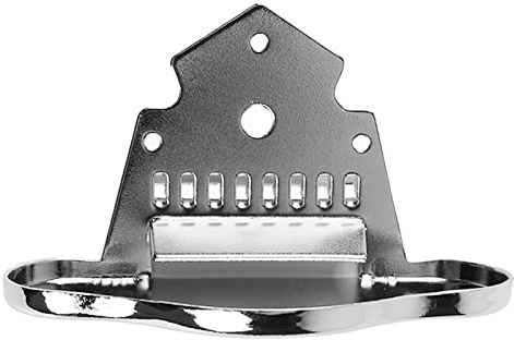 Alomejor Mandolin Tailpiece, Zinc Alloy Chrome Replacement Guitar Parts, with Polished Finish for Easy Installation, Improved Tone and Volume