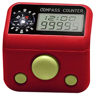 Tasbih - Bussola digitale con display a 5 cifre, resettabile, con bussola, per perline