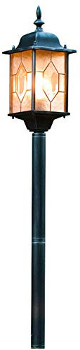 Konstsmide Milano 7245-759 Wegeleuchte / B: 16cm T: 16cm H: 105cm / 1x75W / IP43 / lackiertes Aluminium / schwarz/silber