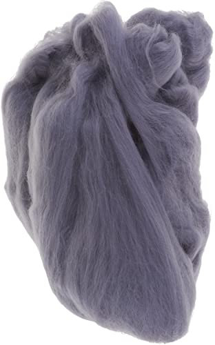 WOLLLUST Filz- und Bastelwolle, 100% Merino-Schafwolle, 50g, Grau