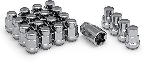 White Knight 791704SAM Chrome 1/2-20 Bulge Acorn Lug Nut Kit with Wheel Locks, Pack