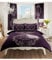Gaveno Cavailia Luxurious SCRIPT PARIS Bed Set With Duvet Cover and Pillow Case, Polyester-Cotton, Purple , Double