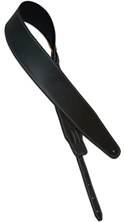 Shaman MC2 Ledergurt für E-Gitarre und E-Bass (verstellbar von 128 cm bis 149 cm, Breite: 7,5 cm, heimisches Leder) schwarz