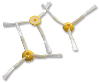 vhbw 3x Brosse latérale compatible avec iRobot Roomba 500, 510, 520, 530, 531, 532, 534, 535, 540, 550 robot aspirateur - Lot de brosses, blanc