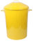 CrazyGadget® 90 Litre 90L Extra Large Colour Metal Dustbin Kitchen House Garden Storage Unit Bin with Special Locking Lid (Yellow)