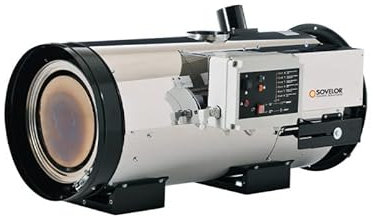 Sovelor - Chauffage air pulsé Inox suspendu avec brûleur fuel ou gaz à combustion indirecte 750W - CYNOX50F