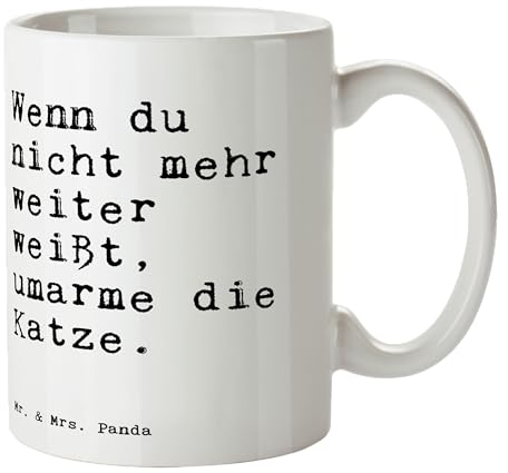 Mr. & Mrs. Panda Tasse Wenn du nicht mehr... - Geschenk, Becher, Sprüche, Porzellantasse, Zitate, Katzen, faul, Kaffeetassen, Büro Tasse, Spruch