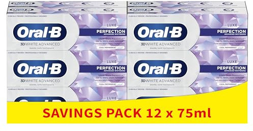 Oral-B 3D White Advanced Luxe Perfection Toothpaste 12 x 75ml Multipack