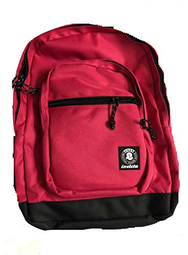 ZAINO INVICTA jelek plain backpack ROSA NERO tre cerniere tasche laterali SEVEN