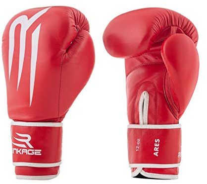 Rinkage Ares Bokshandschoenen - Leer - Rood