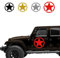 Autodomy Pack mit 2 Sticker Sterne Silber | Militär Aufkleber Beständig gegen Regen und Sonne | Aufkleber für Auto 4x4 Offroad Geländewagen | Us Army Sticker (Rot, 10 cm)